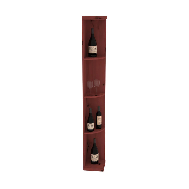 InstaCellar - Quarter Round Display in Knotty Alder Cherry stained without WineSafe™ Satin Sealant