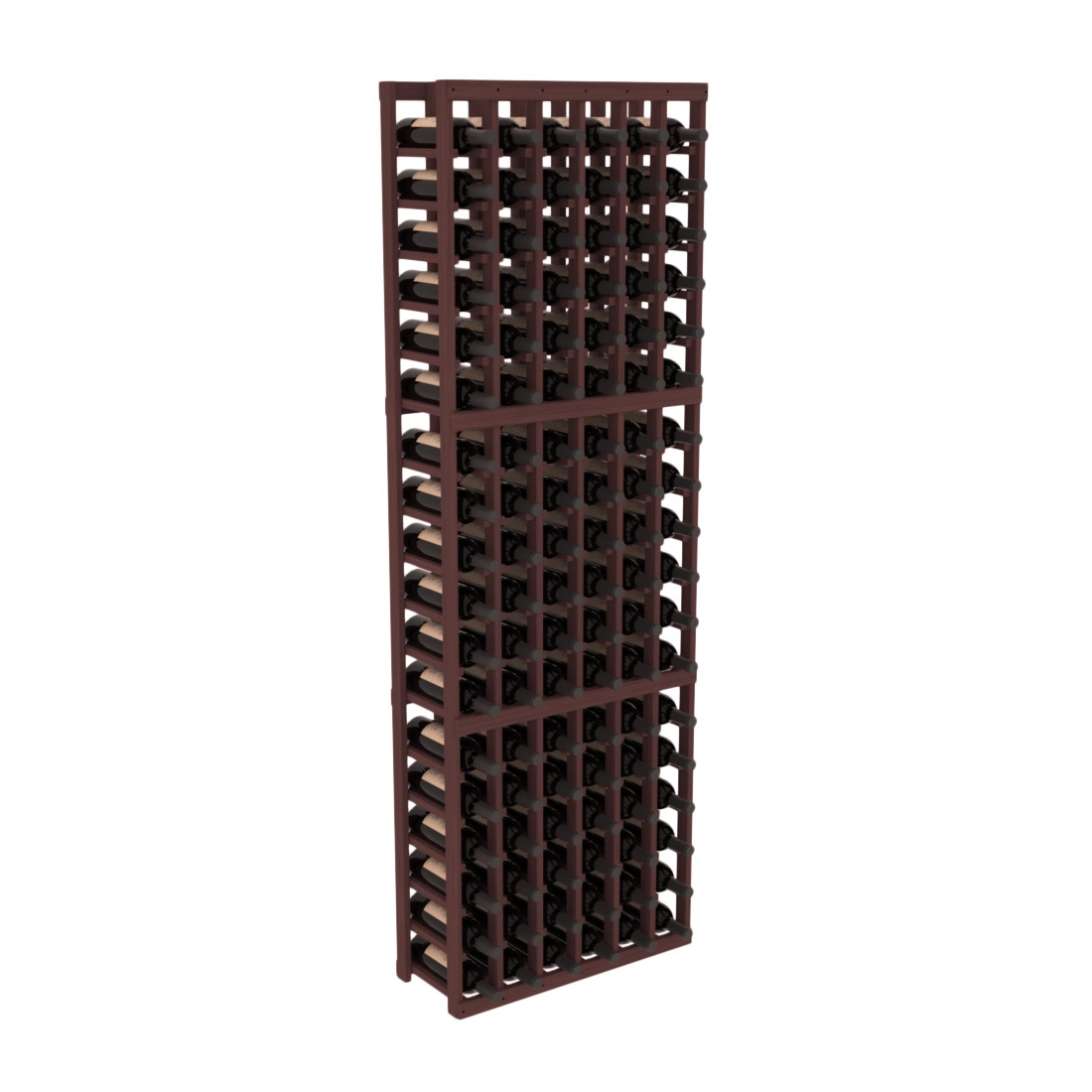 InstaCellar - 6 Column Standard Rack in Grand Mahogany Walnut stained without Clear Coat