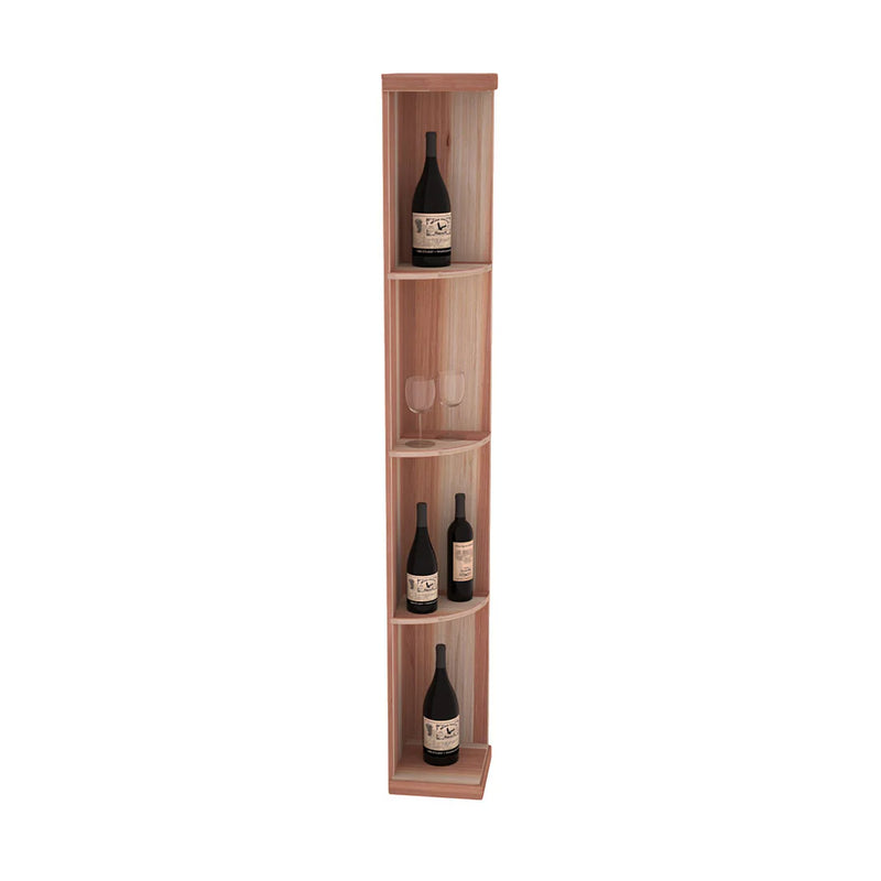 InstaCellar - Quarter Round Display in Premium Redwood Unstained without WineSafe™ Satin Sealant