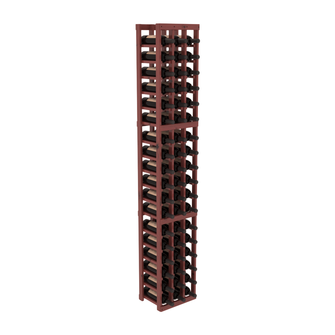 InstaCellar - 3 Column Standard Rack in Alder Cherry stained with Clear Coat