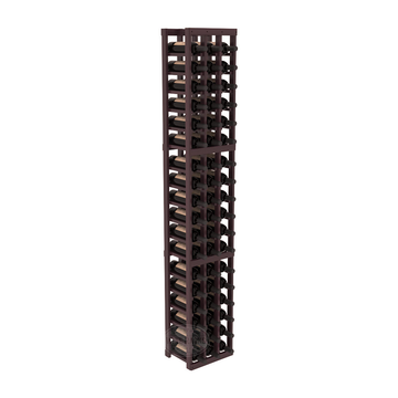 InstaCellar - 3 Column Standard Rack in Redwood Burgundy stained with Clear Coat