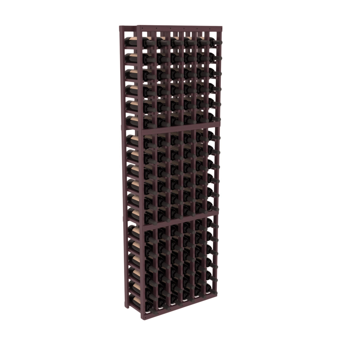 InstaCellar - 6 Column Standard Rack in Grand Mahogany Burgundy stained with Clear Coat