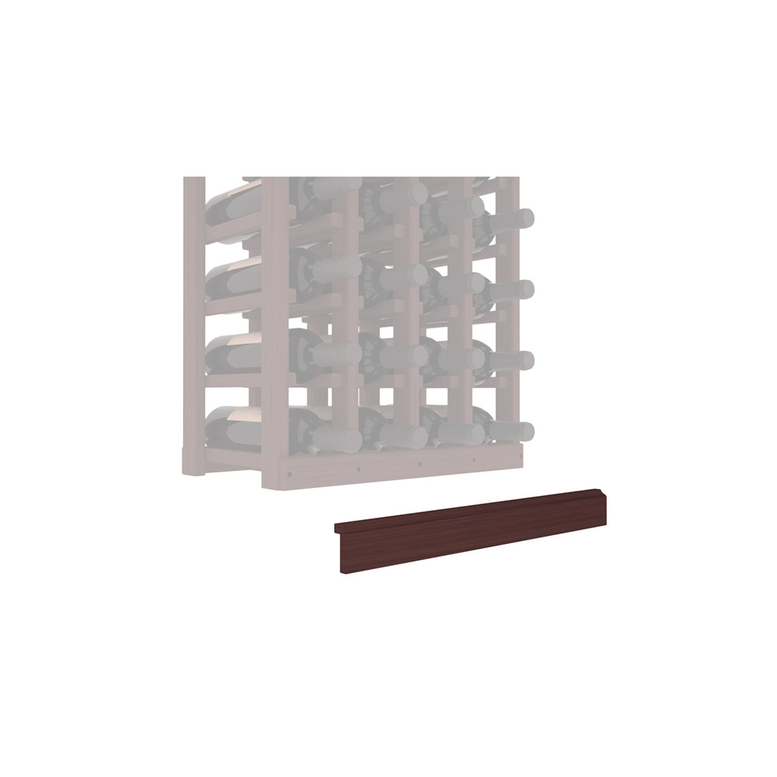 InstaCellar - Base Molding by the foot in Grand Mahogany Walnut stained without Clear Coat