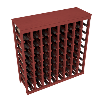 Living Series - 64 Bottle Tabletop Rack in Pine Cherry stained without Clear Coat