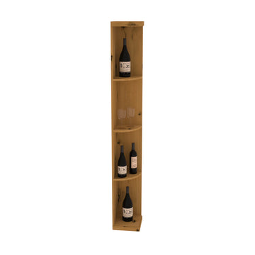 InstaCellar - Quarter Round Display in Knotty Alder Oak stained without WineSafe™ Satin Sealant