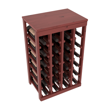 Living Series - 24 Bottle Tabletop Rack in Alder Cherry stained with Clear Coat