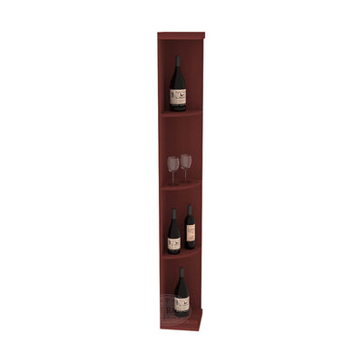 InstaCellar - Quarter Round Display in Premium Redwood Cherry stained without WineSafe™ Satin Sealant