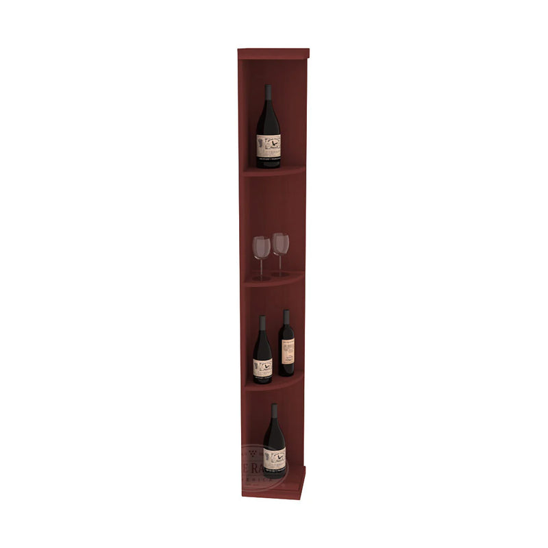 InstaCellar - Quarter Round Display in Premium Redwood Cherry stained without WineSafe™ Satin Sealant
