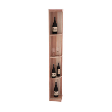 InstaCellar - Quarter Round Display in Premium Redwood Unstained with WineSafe™ Satin Sealant
