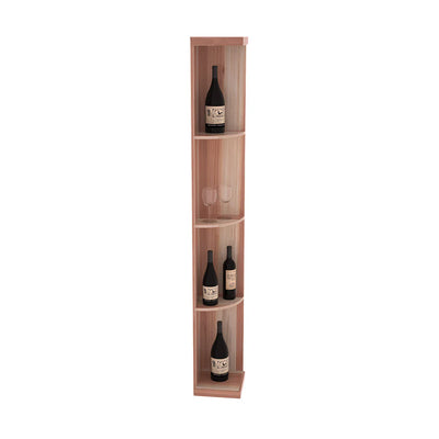 InstaCellar - Quarter Round Display in Premium Redwood Unstained with WineSafe™ Satin Sealant