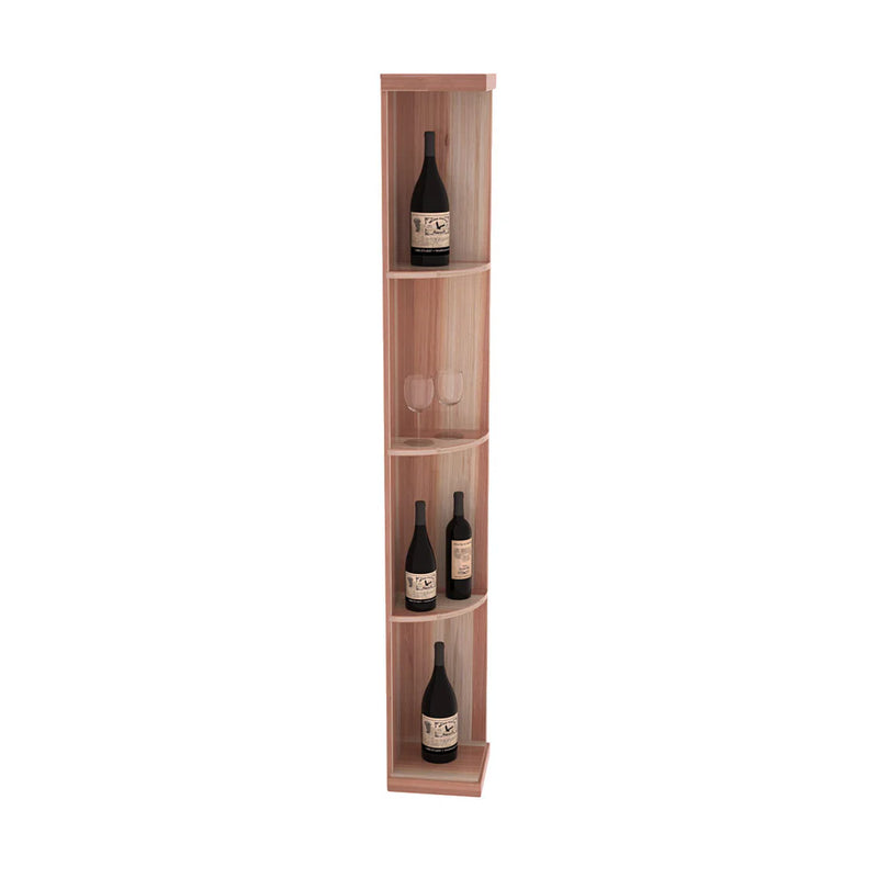 InstaCellar - Quarter Round Display in Premium Redwood Unstained with WineSafe™ Satin Sealant
