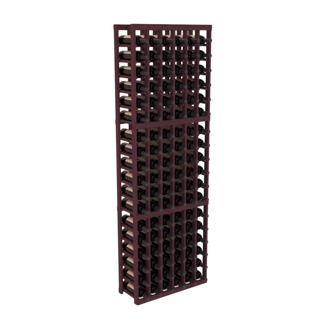 InstaCellar - 6 Column Standard Rack in Grand Mahogany Burgundy stained without Clear Coat