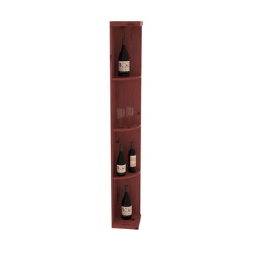 InstaCellar - Quarter Round Display in Knotty Alder Cherry stained with WineSafe™ Satin Sealant
