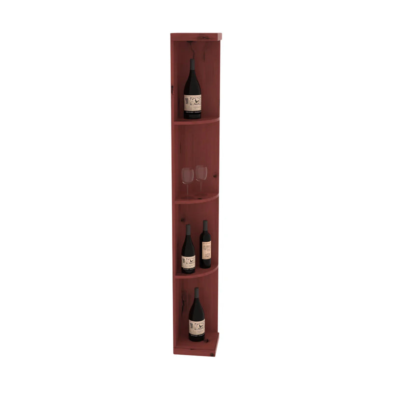 InstaCellar - Quarter Round Display in Knotty Alder Cherry stained with WineSafe™ Satin Sealant