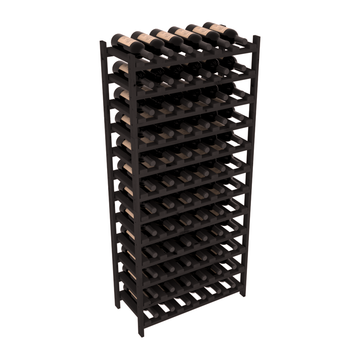 Living Series - 72 Bottle Stackable in Alder Black stained without Clear Coat