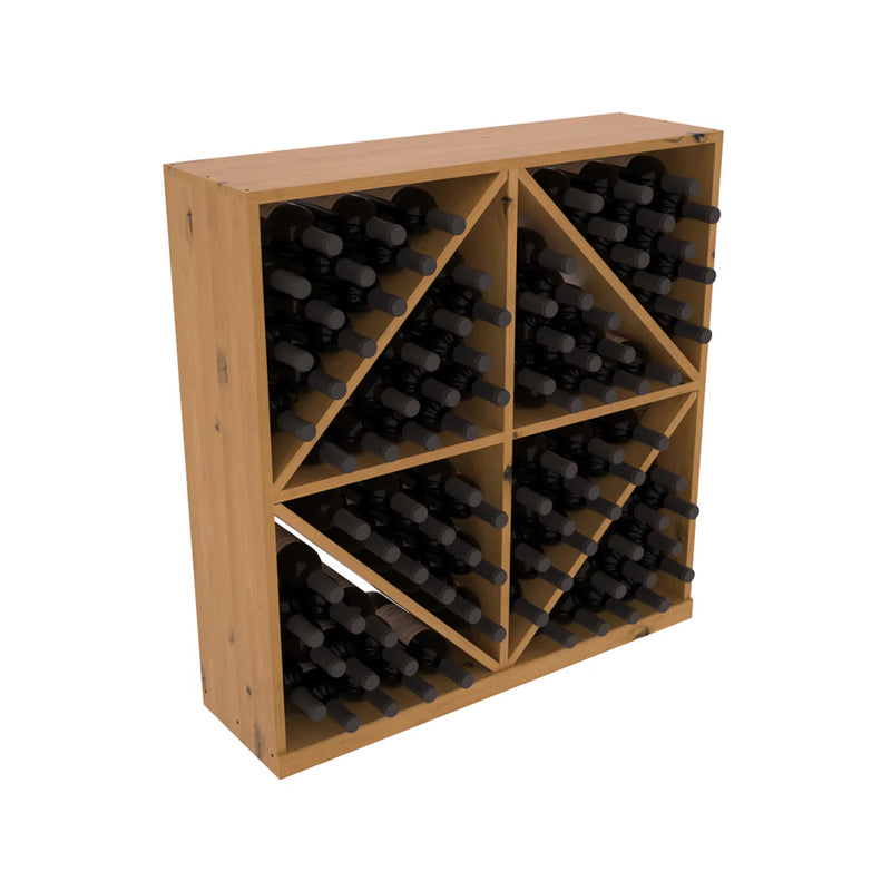 InstaCellar - Diamond Bin in Knotty Alder Oak stained with WineSafe™ Satin Sealant