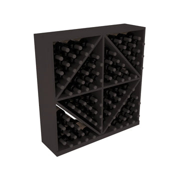 InstaCellar - Diamond Bin in Ponderosa Pine Black stained without WineSafe™ Satin Sealant