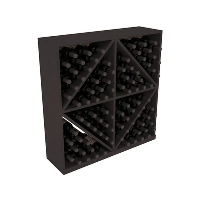 InstaCellar - Diamond Bin in Ponderosa Pine Black stained without WineSafe™ Satin Sealant