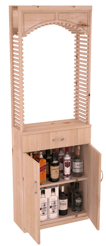 InstaCellar - Liquor 26" Cellar Arch / Base Cabinet / Solid Top Combo