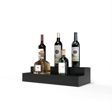 Liquor Riser, 2 Riser 4 Column in Knotty Alder Black stained with WineSafe™ Satin Sealant