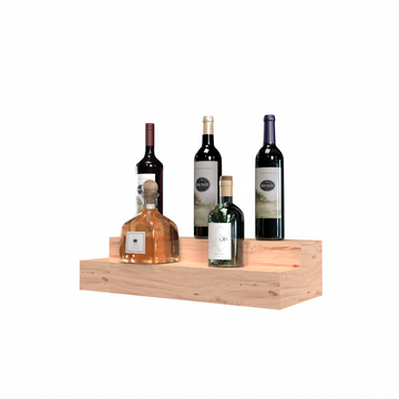Liquor Riser, 2 Riser 4 Column in Knotty Alder Unstained with WineSafe™ Satin Sealant