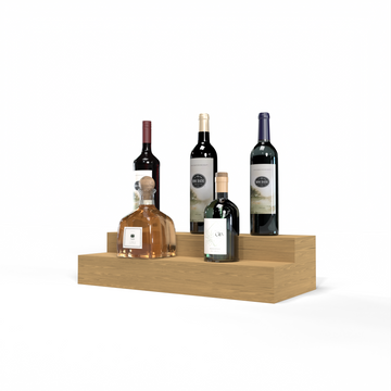 Liquor Riser, 2 Riser 4 Column in Ponderosa Pine Oak stained without WineSafe™ Satin Sealant