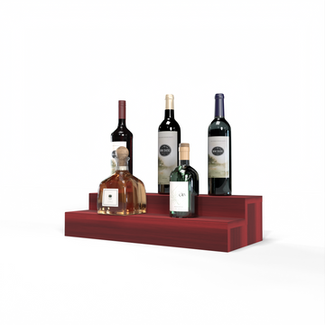 Liquor Riser, 2 Riser 4 Column in Premium Redwood Cherry stained without WineSafe™ Satin Sealant