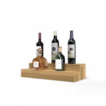 Liquor Riser, 2 Riser 4 Column in Premium Redwood Oak stained without WineSafe™ Satin Sealant