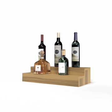 Liquor Riser, 2 Riser 4 Column in Premium Redwood Oak stained with WineSafe™ Satin Sealant