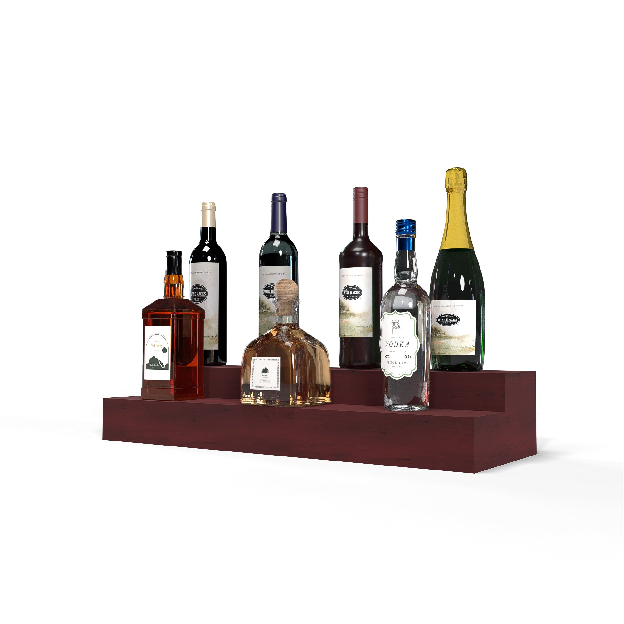 Liquor Riser, 2 Riser 6 Column in Knotty Alder Cherry stained without WineSafe™ Satin Sealant