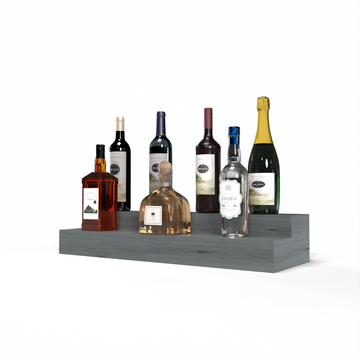 Liquor Riser, 2 Riser 6 Column in Knotty Alder Greywash stained with WineSafe™ Satin Sealant
