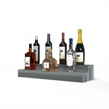 Liquor Riser, 2 Riser 6 Column in Premium Redwood Greywash stained with WineSafe™ Satin Sealant
