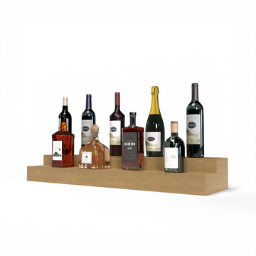 Liquor Riser, 2 Riser 8 Column in Ponderosa Pine Oak stained with WineSafe™ Satin Sealant