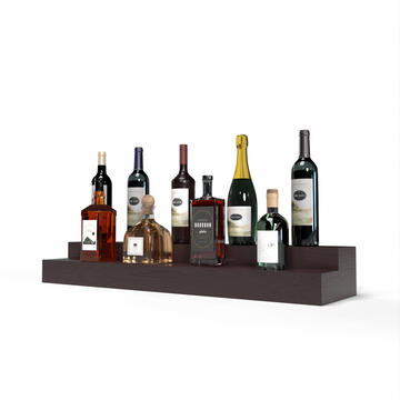 Liquor Riser, 2 Riser 8 Column in Ponderosa Pine Walnut stained with WineSafe™ Satin Sealant