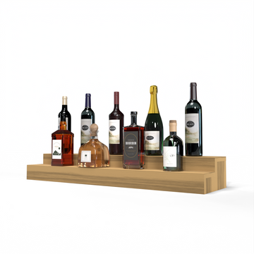 Liquor Riser, 2 Riser 8 Column in Premium Redwood Oak stained without WineSafe™ Satin Sealant