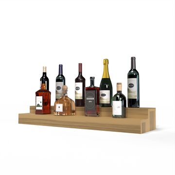 Liquor Riser, 2 Riser 8 Column in Premium Redwood Oak stained with WineSafe™ Satin Sealant