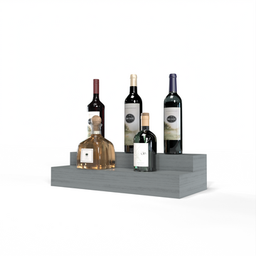 Liquor Riser, 2 Riser 4 Column in Grand Mahogany Greywash stained with WineSafe™ Satin Sealant