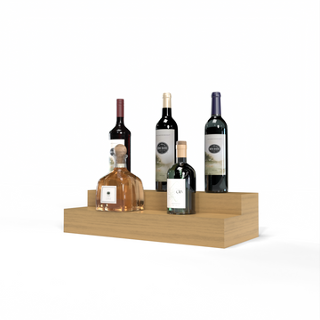 Liquor Riser, 2 Riser 4 Column in Grand Mahogany Oak stained with WineSafe™ Satin Sealant