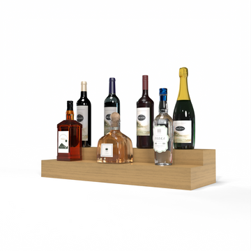 Liquor Riser, 2 Riser 6 Column in Grand Mahogany Oak stained with WineSafe™ Satin Sealant