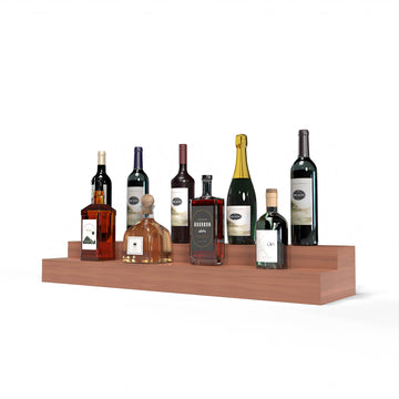 Liquor Riser, 2 Riser 8 Column in Sapele Mahogany Unstained with WineSafe™ Satin Sealant
