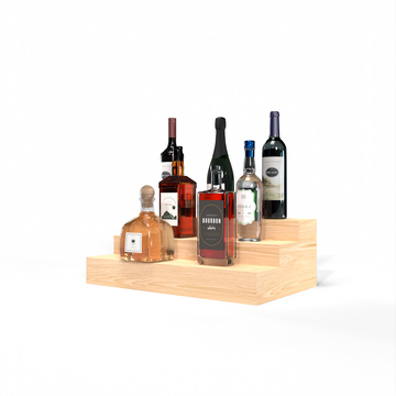 Liquor Riser, 3 Riser 4 Column in Ponderosa Pine Unstained without WineSafe™ Satin Sealant