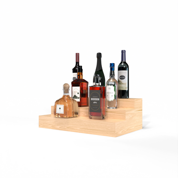 Liquor Riser, 3 Riser 4 Column in Ponderosa Pine Unstained with WineSafe™ Satin Sealant