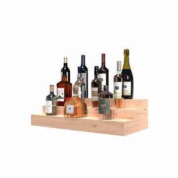 Liquor Riser, 3 Riser 6 Column in Knotty Alder Unstained without WineSafe™ Satin Sealant