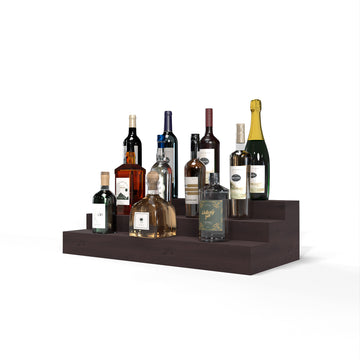 Liquor Riser, 3 Riser 6 Column in Knotty Alder Walnut stained without WineSafe™ Satin Sealant