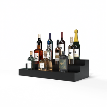 Liquor Riser, 3 Riser 6 Column in Premium Redwood Black stained with WineSafe™ Satin Sealant