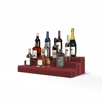 Liquor Riser, 3 Riser 6 Column in Premium Redwood Cherry stained without WineSafe™ Satin Sealant