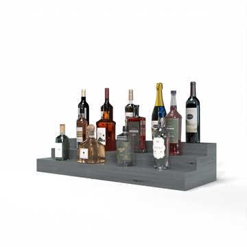 Liquor Riser, 3 Riser 8 Column in Knotty Alder Greywash stained with WineSafe™ Satin Sealant