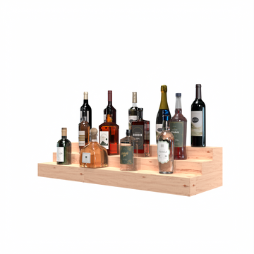 Liquor Riser, 3 Riser 8 Column in Knotty Alder Unstained without WineSafe™ Satin Sealant