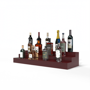 Liquor Riser, 3 Riser 8 Column in Ponderosa Pine Cherry stained with WineSafe™ Satin Sealant