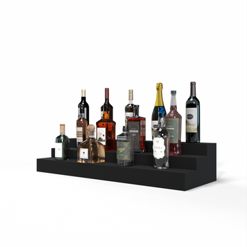 Liquor Riser, 3 Riser 8 Column in Premium Redwood Black stained without WineSafe™ Satin Sealant